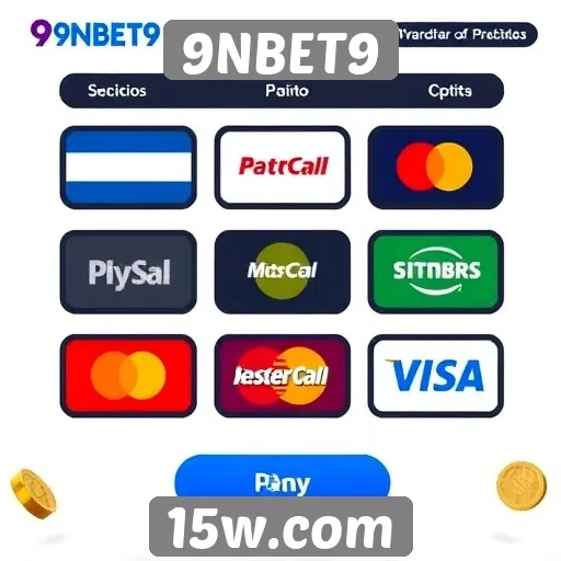 Opções de pagamento disponíveis em 9NBET9